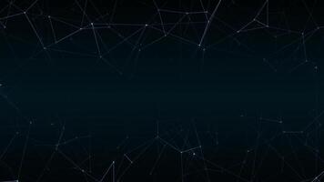 Dark blue and black plexus technology network, abstract web video