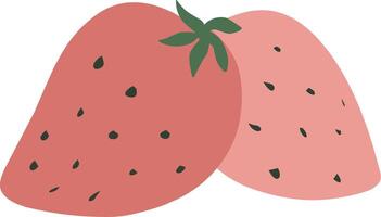 abstract doodle art illustration strawberry vector