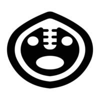 A filled style icon of taino drawing vector