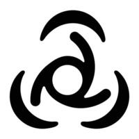 Glyph style icon of gyre symbol vector