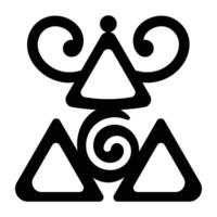 Dascentian icon designed in glyph style vector