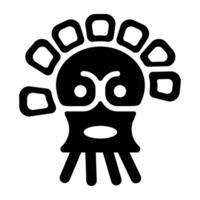 An icon of boriken art in glyph style vector