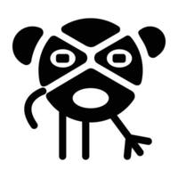Solid style icon of taino engraving vector