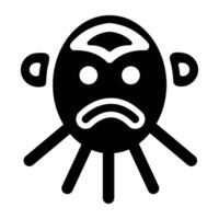 Glyph style icon of taino art vector
