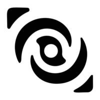 Eye illusion icon in filled style vector