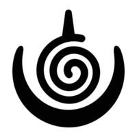 Solid icon of spiral circle vector