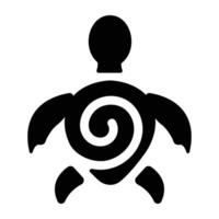 A filled style icon of honu turtle vector