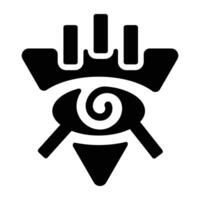A solid style icon of mystic symbol vector