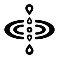 A solid icon of mindfulness symbol vector
