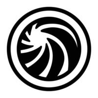 Filled style icon of abstract whirl vector