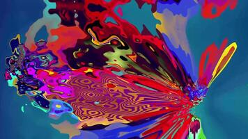 Psychedelic colorful abstract fluid and liquid fractal background video