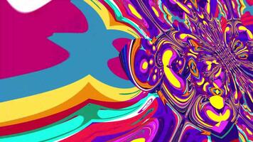 Abstract background colorful fluid and liquid psychedelic motion video