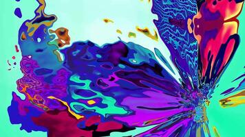 Psychedelic colorful abstract fluid and liquid fractal background video