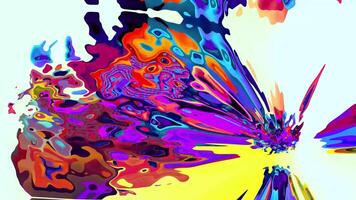Psychedelic colorful abstract fluid and liquid fractal background video