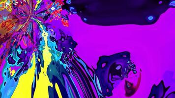Abstract psychedelic colorful fluid and liquid fractal background video