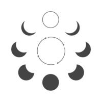 Phases of moon infographic. New, Full, Waning Crescent, First and Last Quarter moon vector