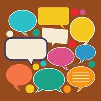 illustration of a collection of speech bubbles vector