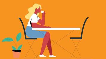 Employee working in office on the desk with isolated background illustration vector