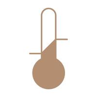 Simple thermometer icon indicating temperature sensitivity for packaging. Ideal for labeling temperature-sensitive products vector