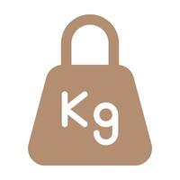 padlock icon with the letters kg on the front, used as a packaging symbol to indicate the weight of the package in kilograms. vector