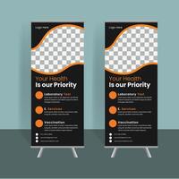 Modern business roll up banner design template vector