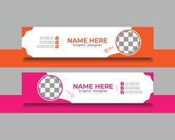 email signature design vector