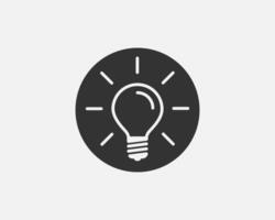 Light bulb icon . Llightbulb idea logo concept. Lamp electricity icons web design element. Led lights isolated silhouette. vector