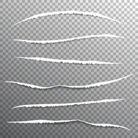 Torn edges paper pattern. illustration. vector