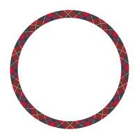 Circle borders and frames . Round border pattern geometric vintage frame design. Scottish tartan plaid fabric texture. Template for gift card, collage, scrapbook or photo album and portrait. vector