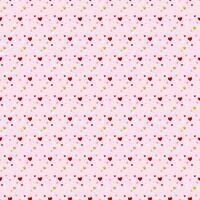 Hearts seamless pattern. Pink background with heart. Love template for walentines day or wedding. Print or web flat design. vector