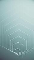 Science background with white hexagons radiating on a grid pattern. Geometric design perfect for scientific, technological, or analytical content. Clean modern minimalist design. HD vertical loop. video