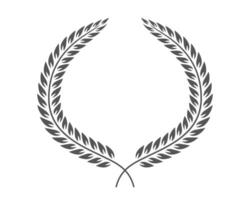 Template for the coat of arms of the branches of laurel. illustration vector