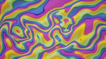 Trippy liquid motion effect background with morphing wavy organic shapes. This vibrant colorful retro psychedelic motion background is full HD and a seamless loop. video