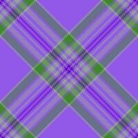 Kid check pattern, colourful seamless tartan plaid. Guy fabric textile background texture in violet and pastel colors. vector