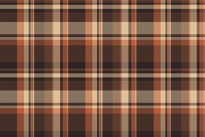 Tiny check texture fabric, vintage seamless background textile. Net pattern tartan plaid in orange and dark colors. vector