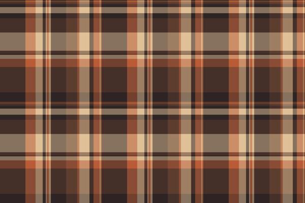 Tiny check texture fabric, vintage seamless background textile. Net pattern tartan plaid in orange and dark colors.