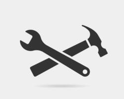 Tools wrench icon. Spanner logo design element. Key tool isolated on white background. vector