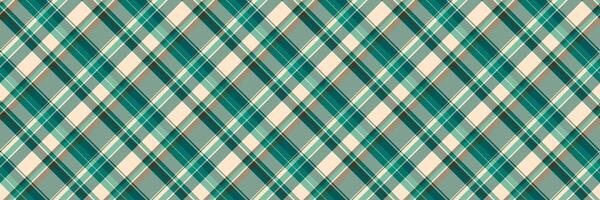 Micro check tartan texture, setting textile pattern. Spring plaid background seamless fabric in pastel and teal colors. vector