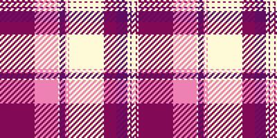 Beautiful texture background textile, new year tartan pattern fabric. Jacket seamless check plaid in pink and light goldenrod yellow colors. vector