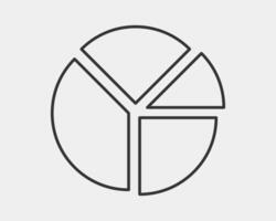 Pie chart icon. Circle diagram . Charts graphs logo template. vector