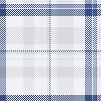 Material texture check pattern, repeat fabric seamless textile. Diamond tartan plaid background in white and blue colors. vector