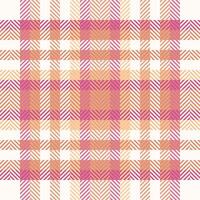 Weave background pattern tartan, windowpane texture check seamless. Us textile fabric plaid in orange and pink colors. vector