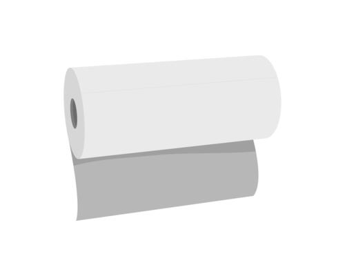 Textile roll icon. Paper tube illustration design for kitchen cleaning towel, carpet, scroll whatman, fabric.