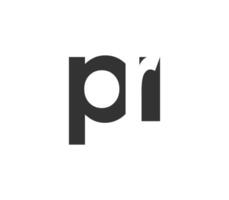 PR creative geometric initial based modern and minimal logo. Letter p r trendy fonts. vector