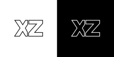 Letter X and Z, XZ logo design template. Minimal monogram initial based logotype. vector