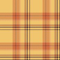 Plaid seamless pattern in orange. Check fabric texture. textile print. vector