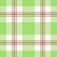 Valentines day check tartan , iconic background seamless pattern. Scratched textile fabric texture plaid in green and ivory colors. vector