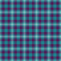 Diverse seamless plaid tartan, france fabric background pattern. Sewing check texture textile in cyan and magenta colors. vector