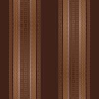Classic stripe fabric textile, business background vertical pattern. Editable texture seamless lines in dark and orange colors. vector
