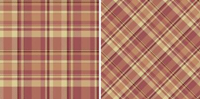 Pattern background of seamless plaid check with a textile fabric texture tartan. Set in skin colors for stylish gingham patterns for clothing. vector